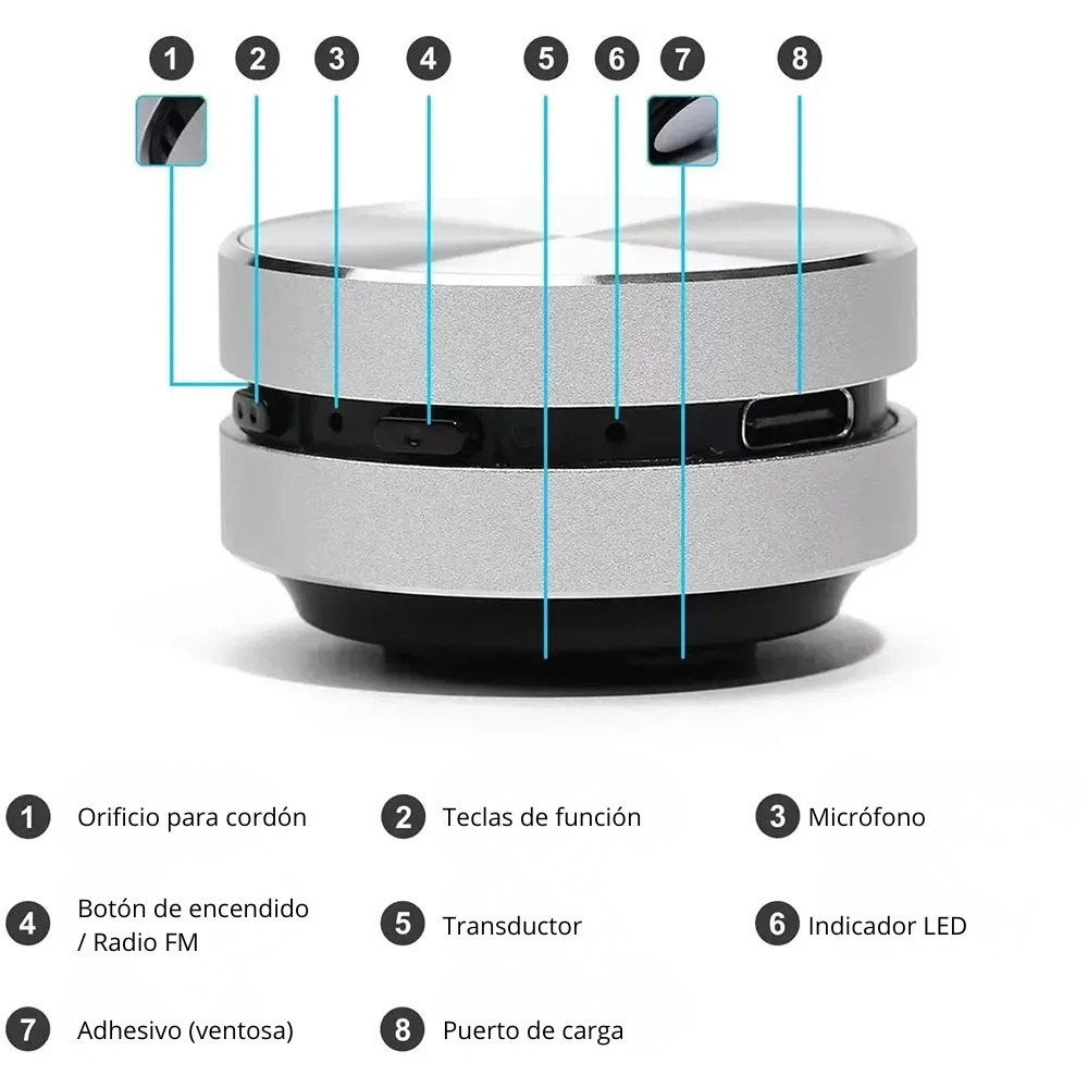 Mini-Altavoz Adhesivo