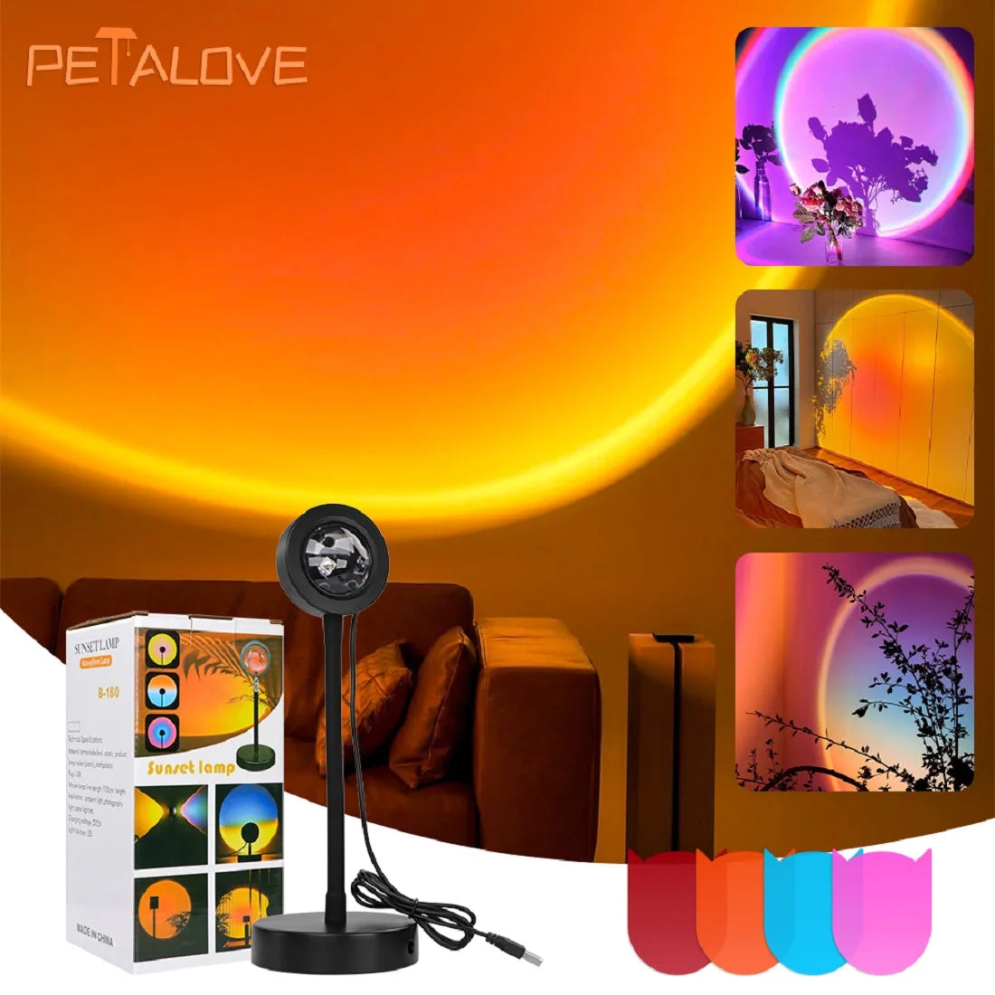 Lámpara proyector RGB atardecer