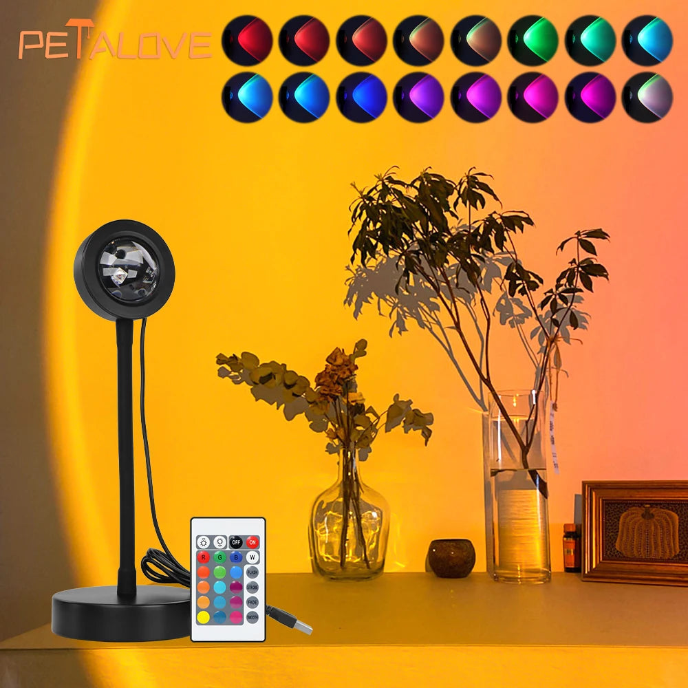 Lámpara proyector RGB atardecer