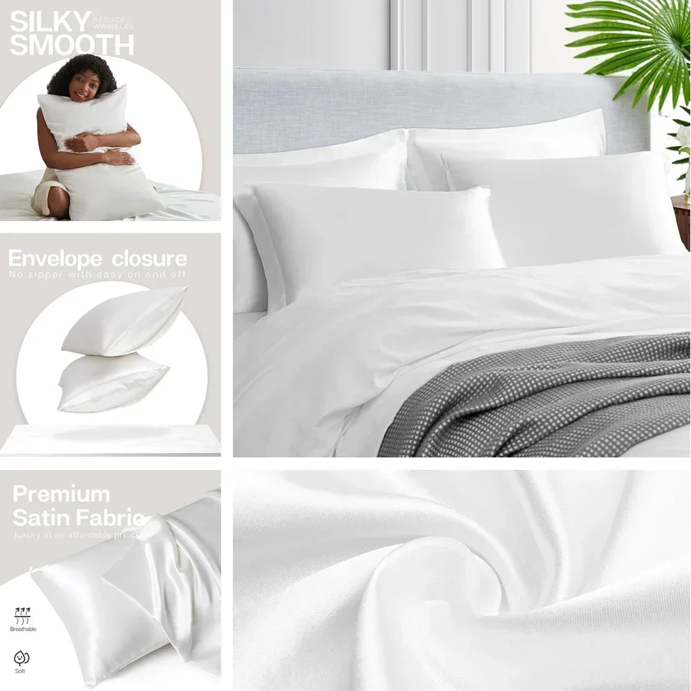 Fundas de almohada de satén