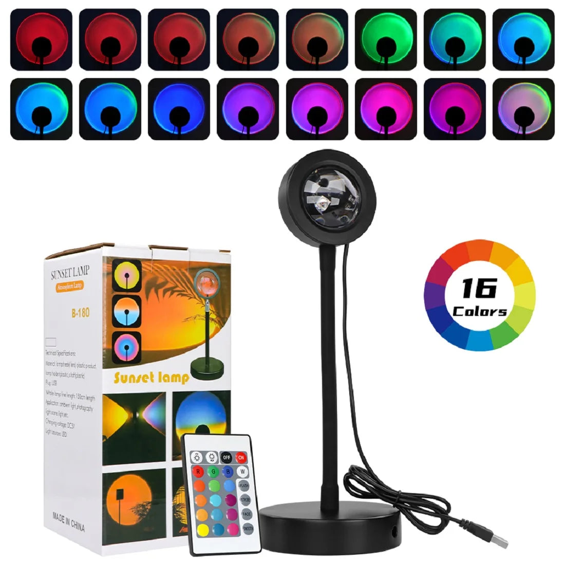 Lámpara proyector RGB atardecer
