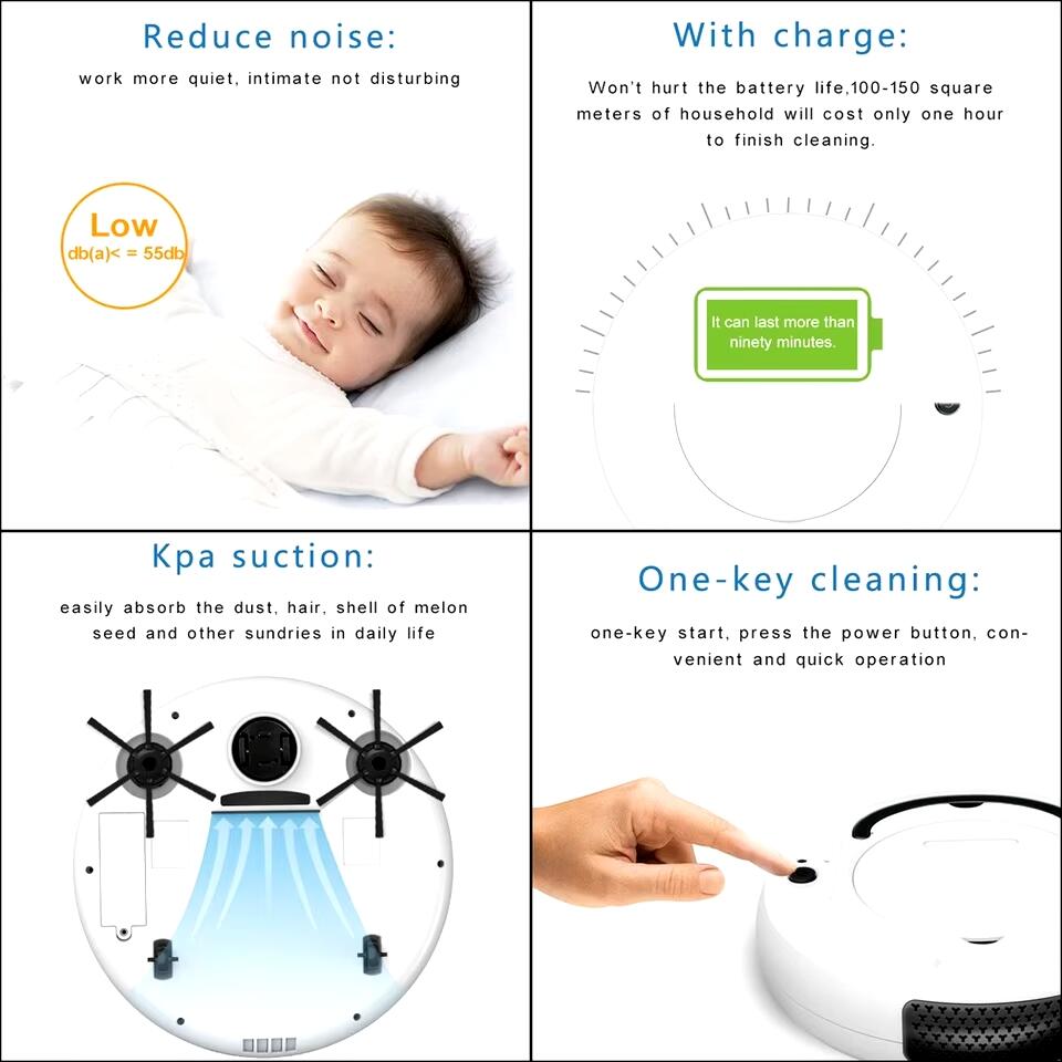 Robot aspirador inteligente 3 en 1