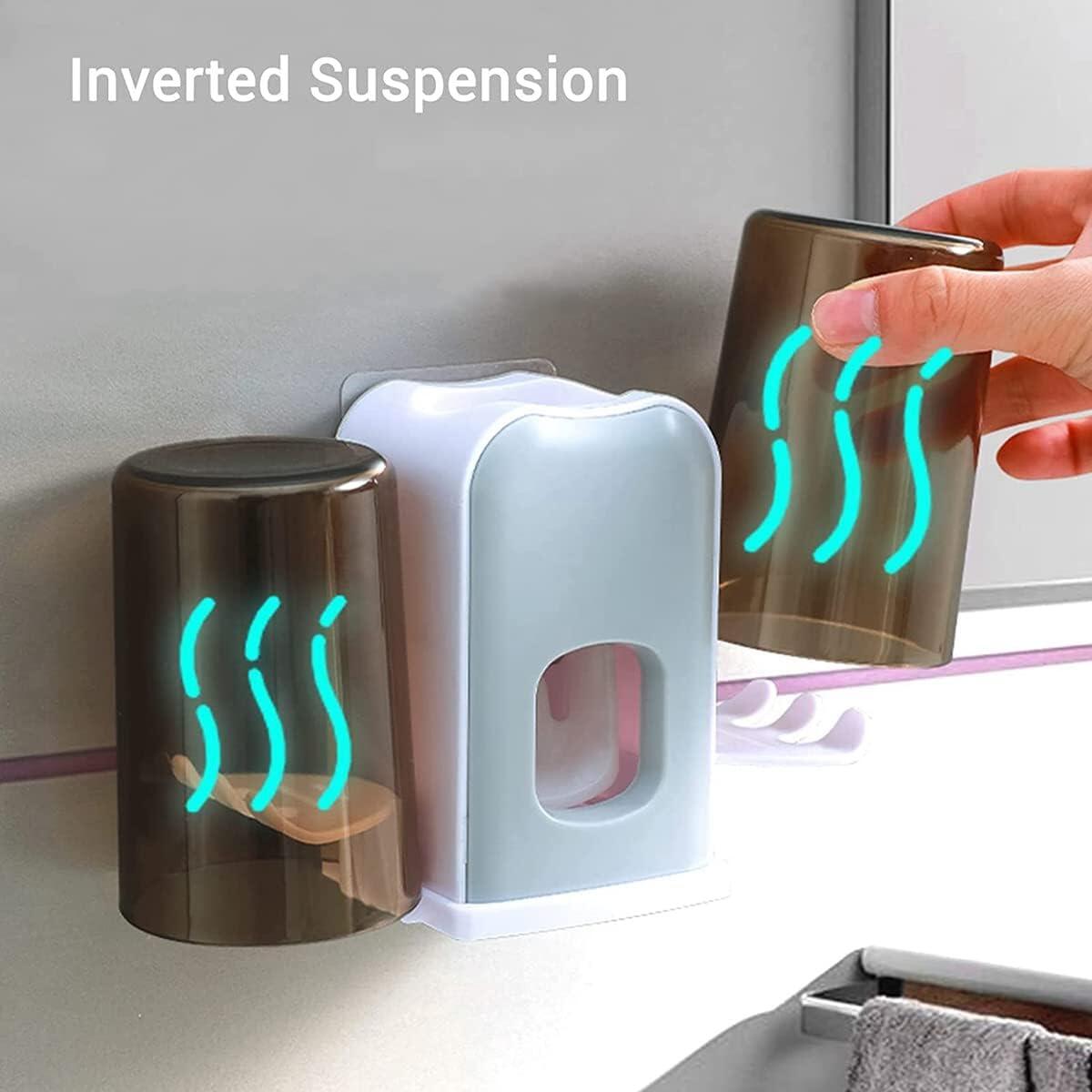 Soporte de cepillo de dientes con dispensador automático de pasta